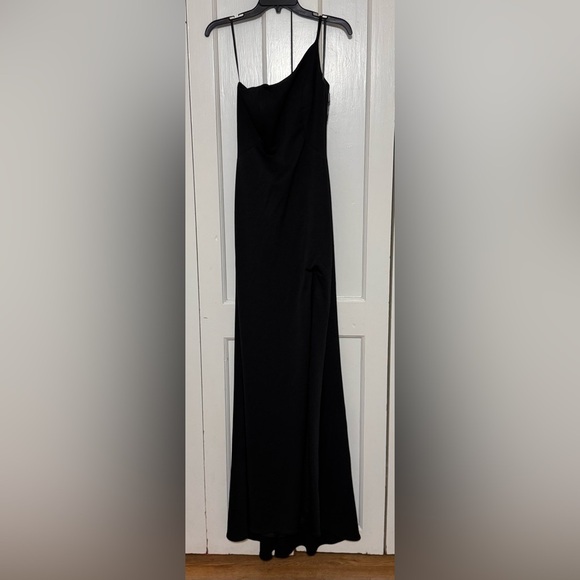 LA FEMME LONG ONE SHOULDER DRESS 28176 - Picture 3 of 7